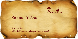 Kozma Aléna névjegykártya